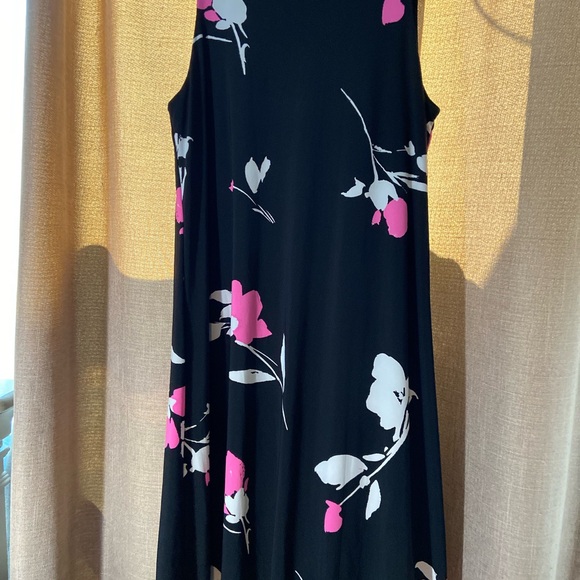 Ralph Lauren Black Dress with Pink and White Floral Design - Picture 4 of 4